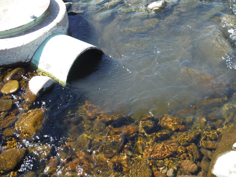 Sewage outflow at Brecon